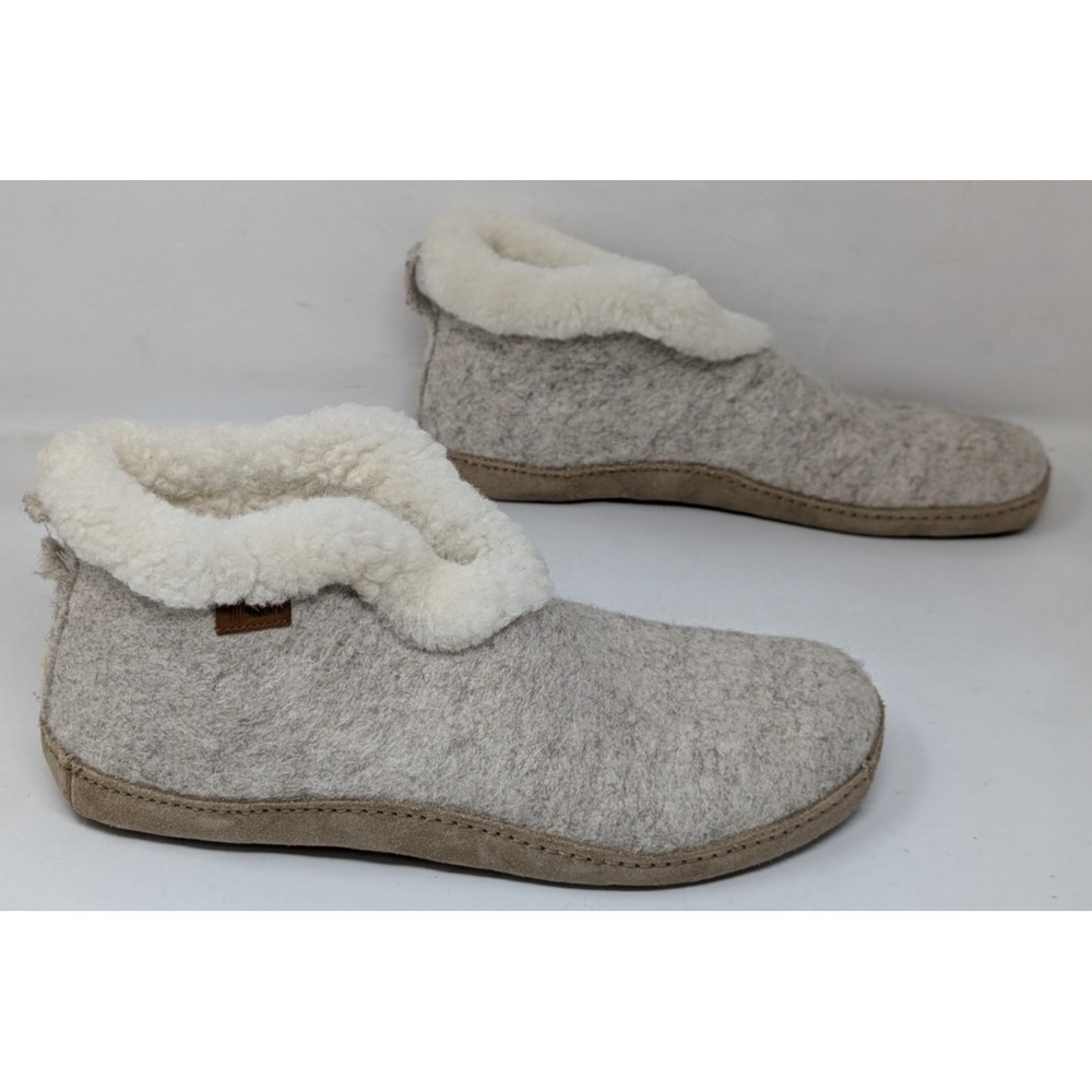 Samuel Hubbard Dreams Slippers Womens Size 8 Oatmeal Bootie Wool Shearling  Cozy